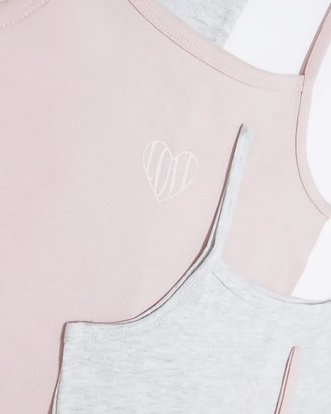 River Island Girls tank top and underwear 10 pack Pink Outlet