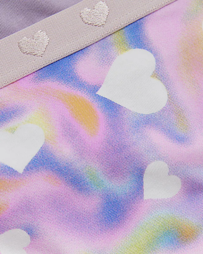 River Island Girls heart brief 6 pack Purple Sale