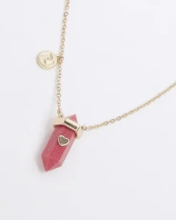 River Island Girls stone necklace Purple Online