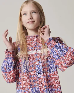 River Island Girls Red floral lace blouse Pink Fashion