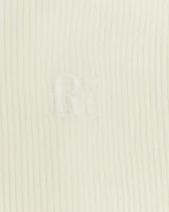 River Island Girls stone rib embroidered logo crop vest Cream Fashion
