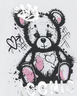 River Island Girls bear graphic print t-shirt White Sale