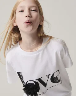 River Island Girls corsage love t-shirt White Online