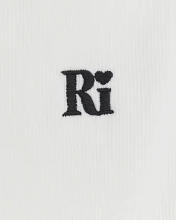 River Island Girls embroidered logo crop t-shirt White Discount