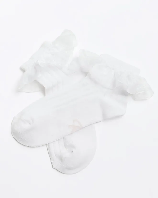 River Island Girls frill socks 2 pack White Sale