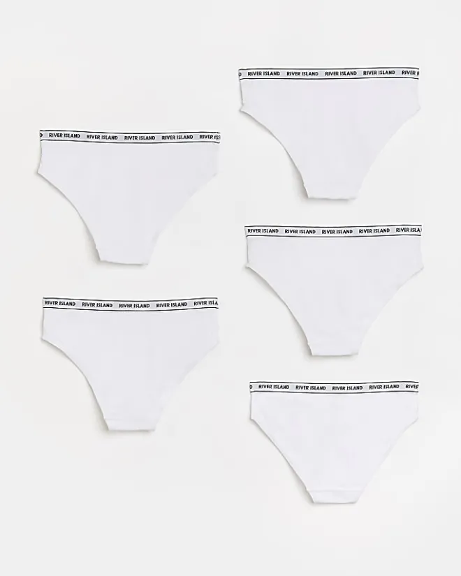 River Island Girls RI brief 5 pack White Clearance