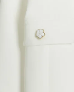 River Island Girls rolled sleeve blazer White Discount
