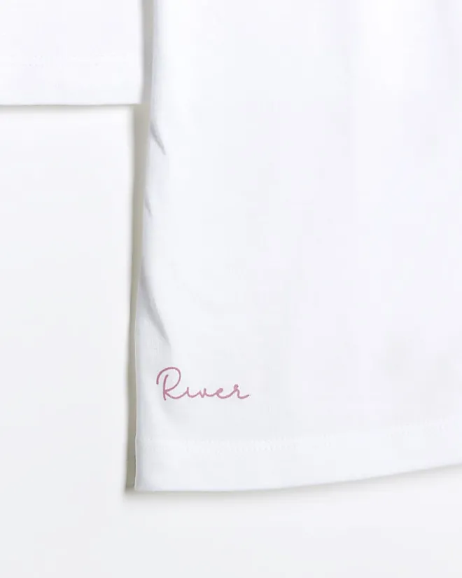 River Island Girls strappy vests 3 pack White Discount