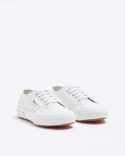 River Island Girls Superga lace up trainers White Sale