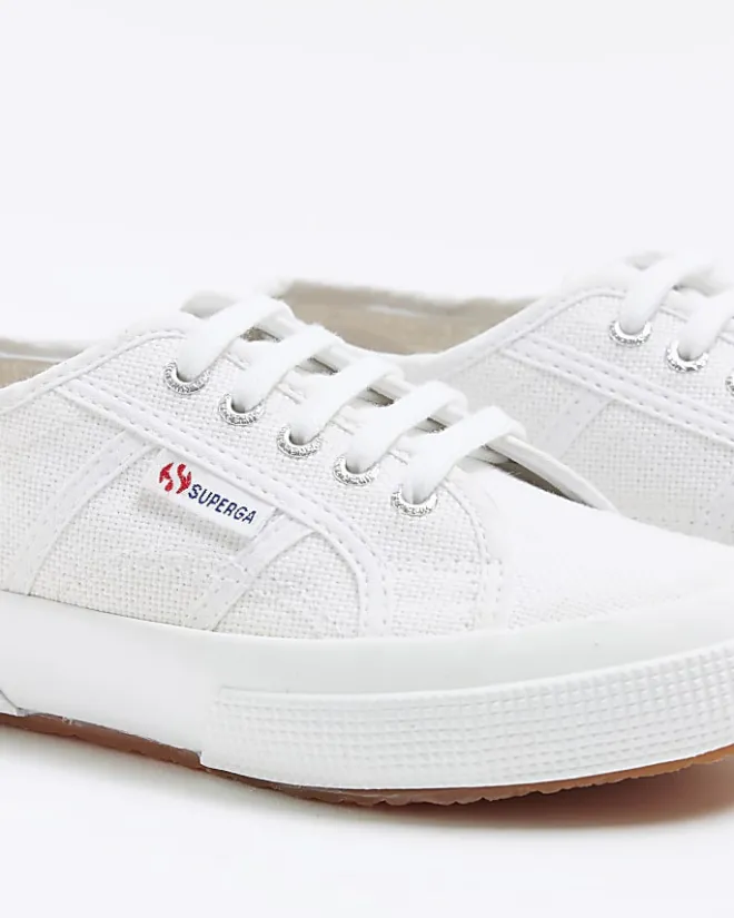 River Island Girls Superga lace up trainers White Sale