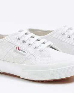 River Island Girls Superga lace up trainers White Sale