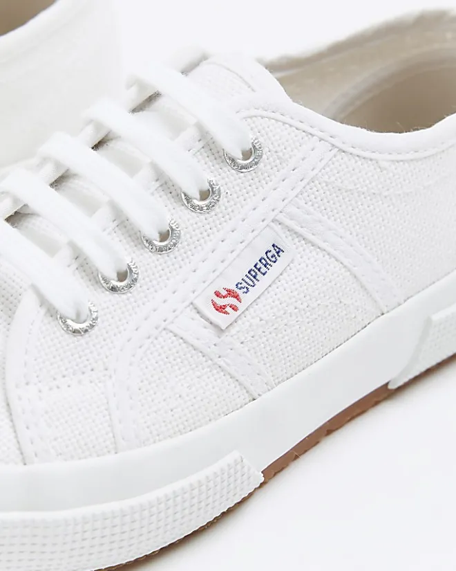 River Island Girls Superga lace up trainers White Sale