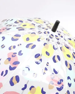 River Island Girls leopard print umbrella Yellow New