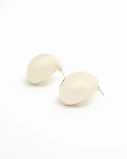 River Island Gold Ball Stud Earrings Yellow Online