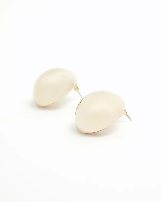 River Island Gold Ball Stud Earrings Yellow Online