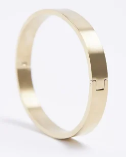 River Island Gold colour bangle bracelet Yellow New