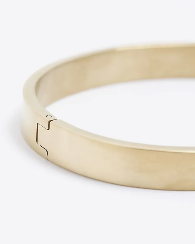 River Island Gold colour bangle bracelet Yellow New