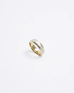 River Island Gold colour stainless steel bubble ring Blue Best