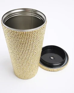 River Island Gold Diamante Cup Yellow Best