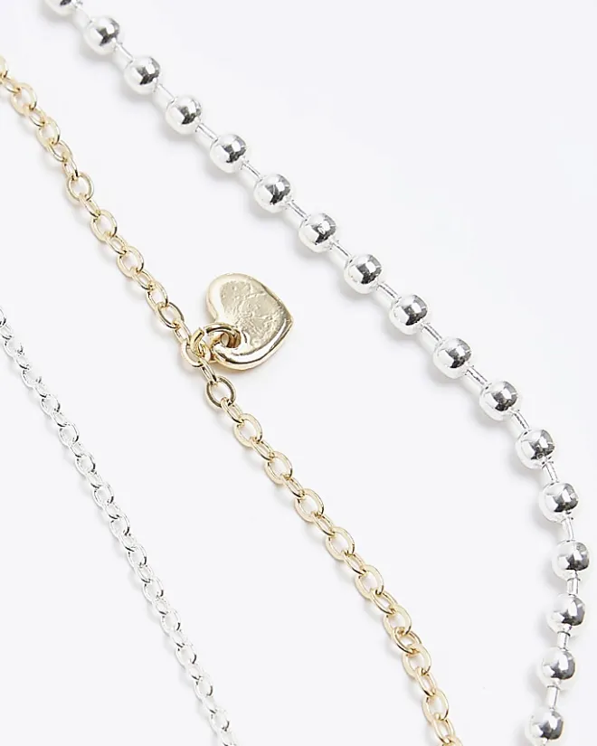 River Island Gold Heart Chain Hair Clip Yellow Online
