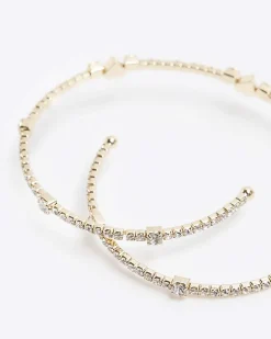 River Island Gold Heart Tie Up Bracelet Yellow Hot