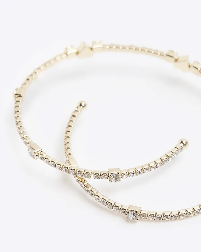 River Island Gold Heart Tie Up Bracelet Yellow Hot