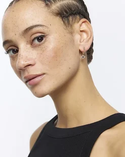 River Island Gold hoop and stud earrings multipack Yellow New