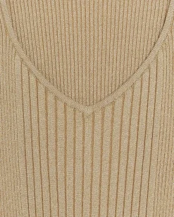 River Island Gold long sleeve jumper midi dress Yellow Hot