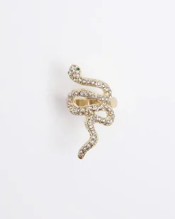 River Island Gold Snake Ring Yellow Outlet