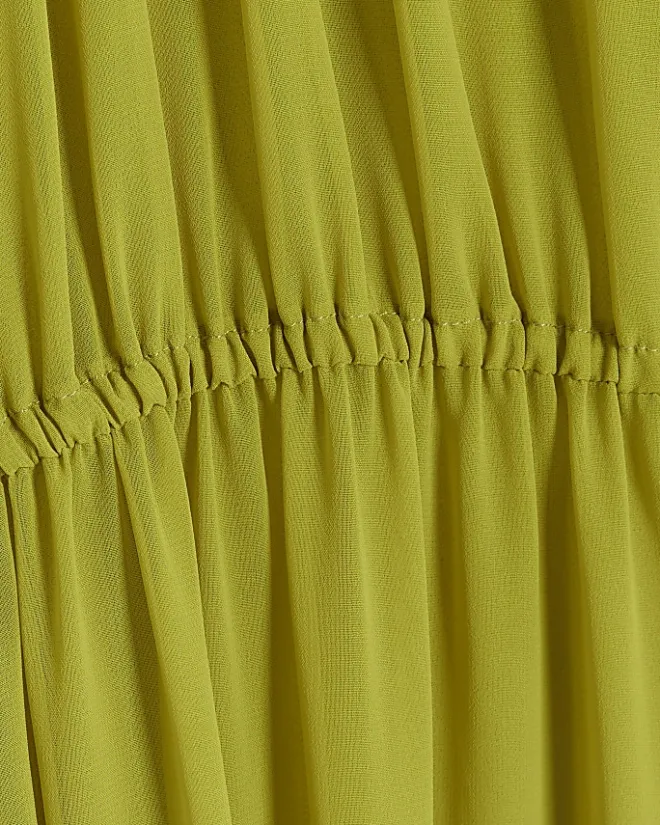River Island bow swing midi dress Green Hot