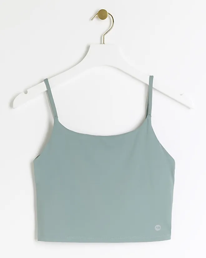 River Island crop vest top Green Fashion