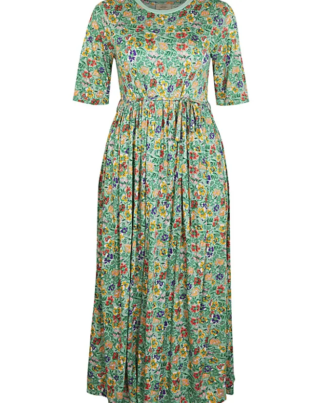 River Island floral maternity midi dress Green Online