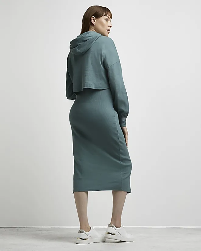 River Island maternity dress and jumper set Green Outlet