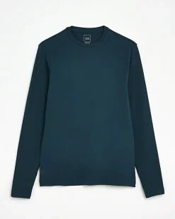 River Island Muscle fit long sleeve t-shirt Green Sale