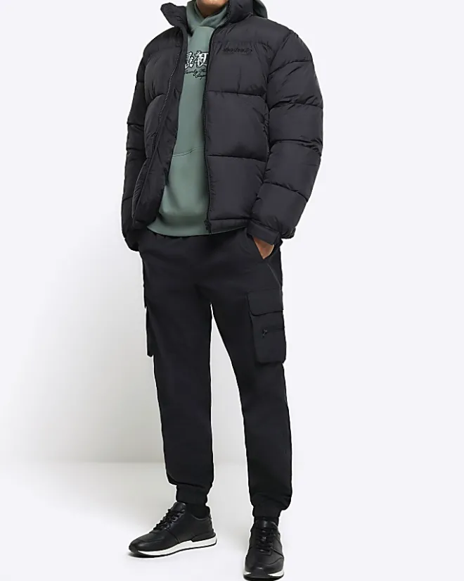 River Island Regular Fit Graphic Print Hoodie Green Outlet