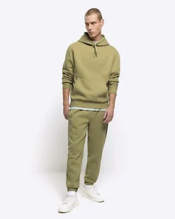 River Island regular fit plain hoodie Green Sale