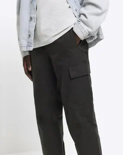River Island regular fit seam cargo trousers Green Online