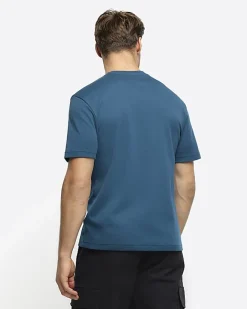 River Island RI Studio Slim Fit T-shirt Green New