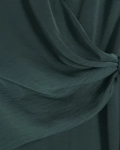 River Island satin knot detail jumpsuit Green Sale