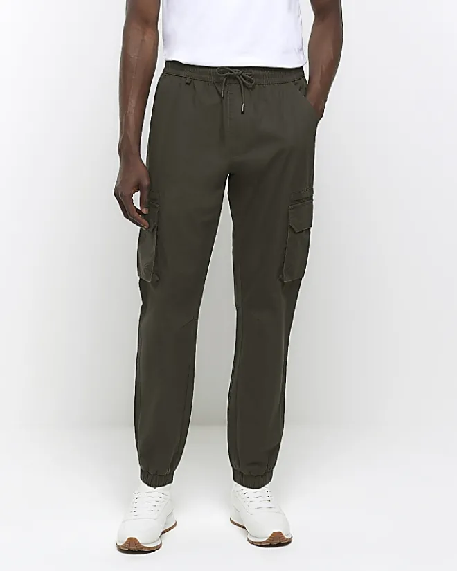 River Island slim fit ripstop cargo trousers Green Sale