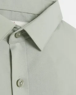River Island slim fit smart shirt Green Best