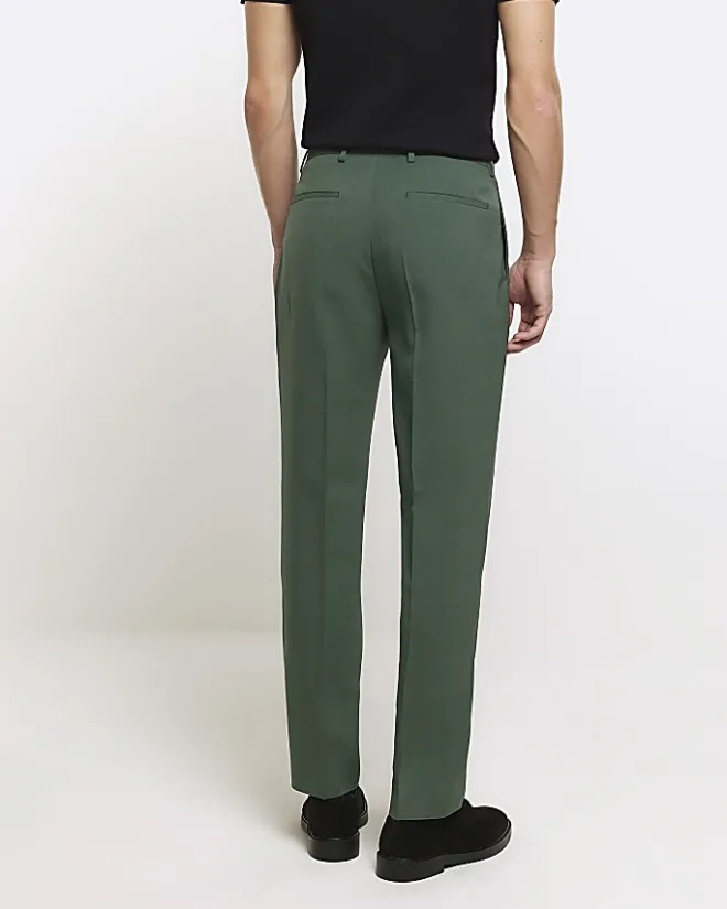 River Island slim fit suit trousers Green Discount