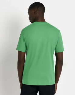 River Island slim fit t-shirt Green Hot
