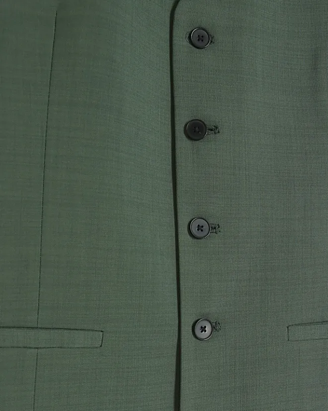 River Island slim fit waistcoat Green Clearance
