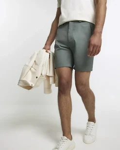 River Island tapered fit shorts Green New