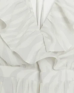 River Island frill swing maxi dress Grey Sale