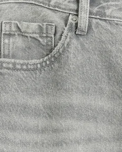 River Island high waisted relaxed straight fit jeans Grey Sale
