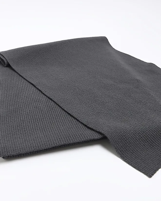 River Island knitted scarf Grey Outlet