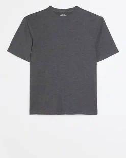River Island marl regular fit t-shirt Grey New