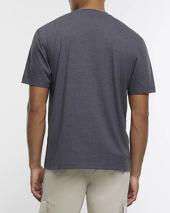 River Island marl regular fit t-shirt Grey New